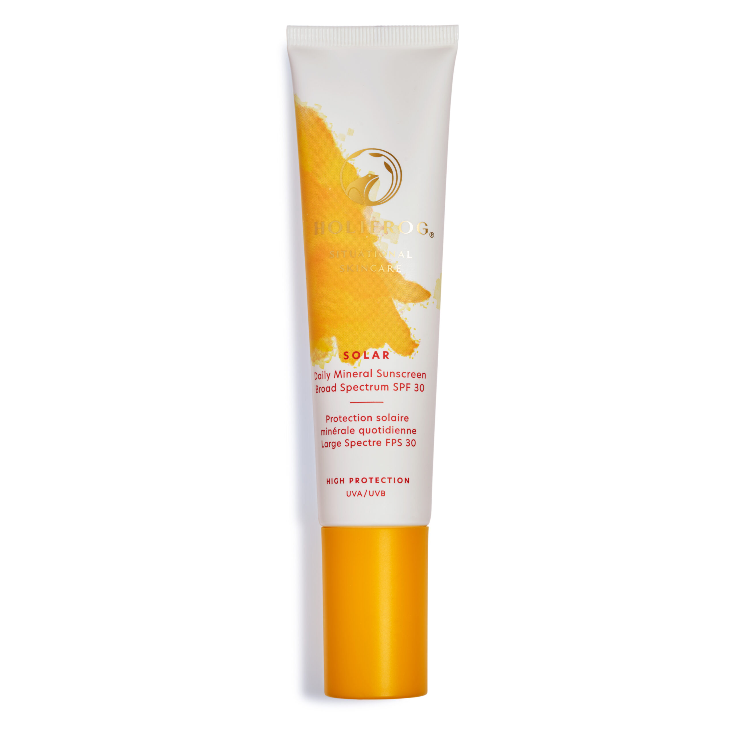 Bottle of Holifrog Solar Daily Mineral Sunscreen Broad Spectrum SPF 30